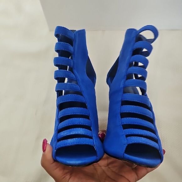 Eric Michael Blue Strappy Heels - Picture 13 of 15